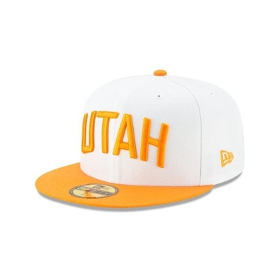 White Utah Jazz Hat - New Era NBA 2019 NBA Authentics City Series Holiday Pack 59FIFTY Fitted Caps USA0249651